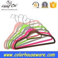 ABS plastic suit hanger/velvet flocked hanger